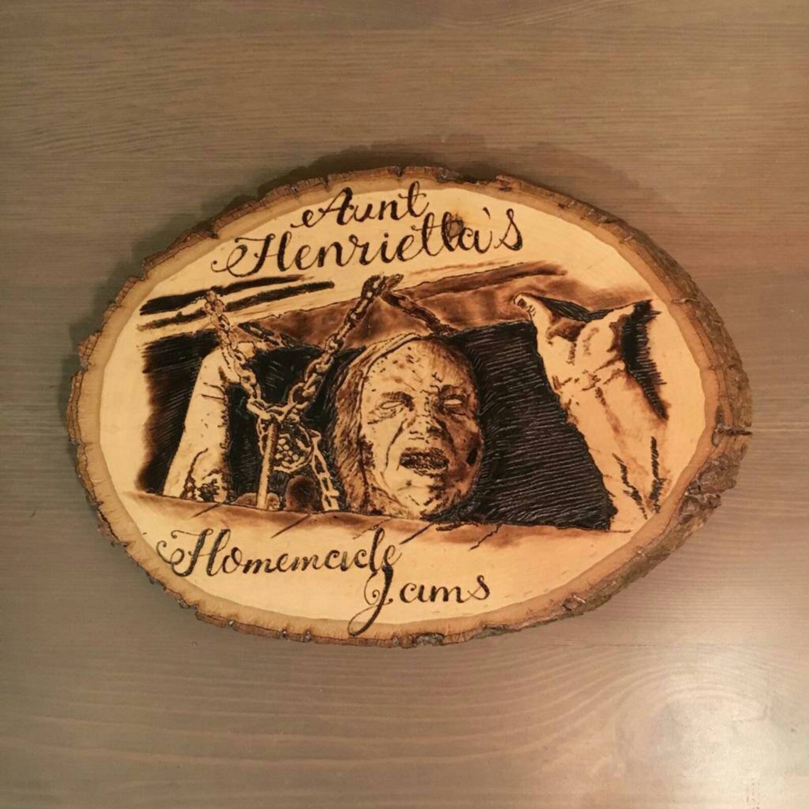 Evil Dead wood burning Aunt Henrietta home decor Etsy