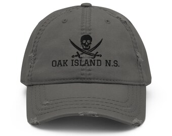 Oak Island Nova Scotia Distressed Dad Hat