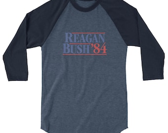 Reagan Bush 84' 3/4 sleeve raglan shirt