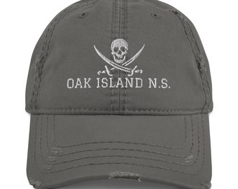 Oak Island Nova Scotia Distressed Dad Hat