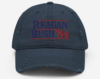 Reagan Bush "84 Distressed Hat