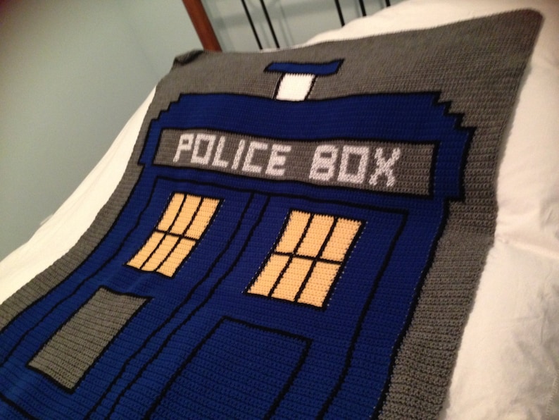 Tardis Blanket Pattern for Crochet Etsy Australia