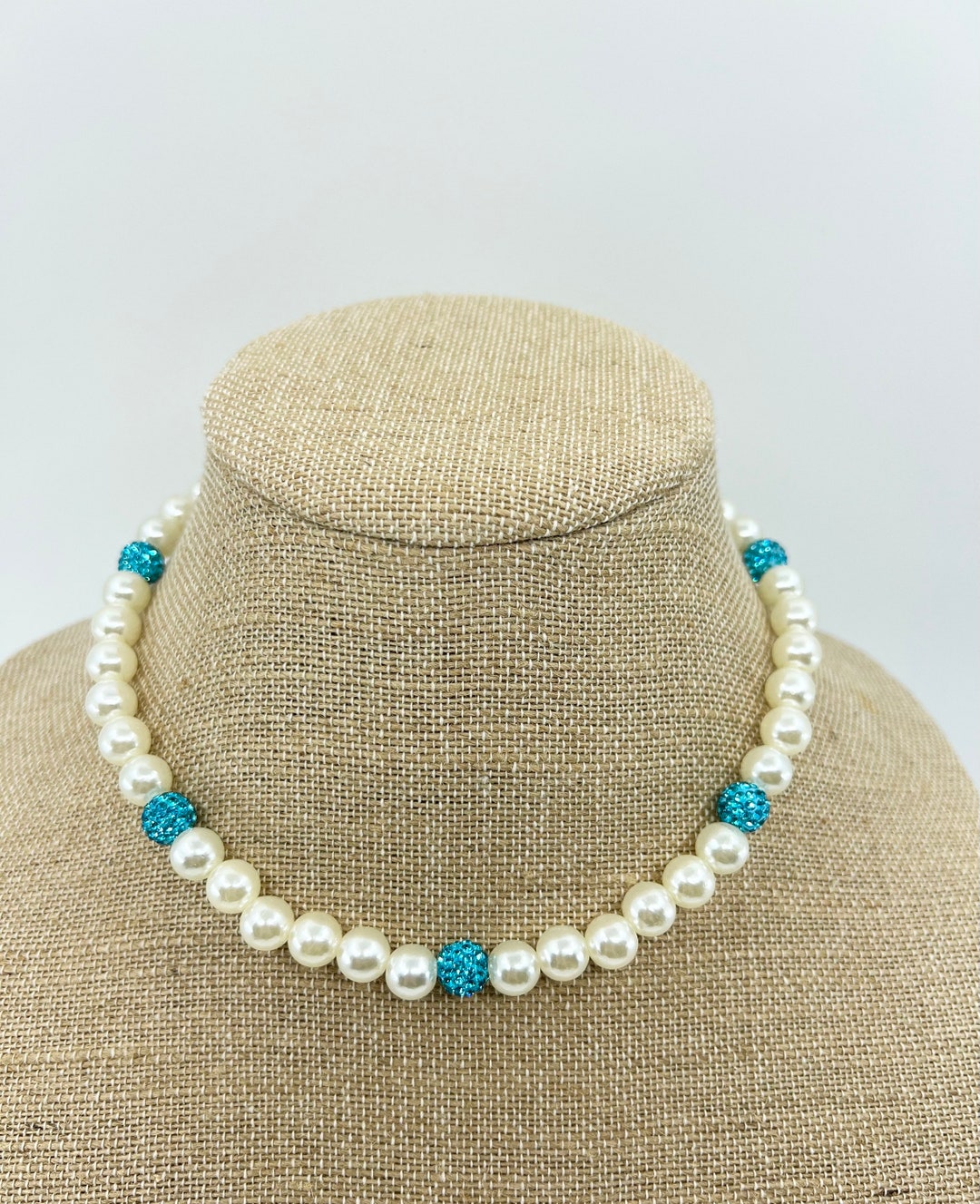 Faux Pearl & Shamballa Beaded Necklace | Pollyanna Player