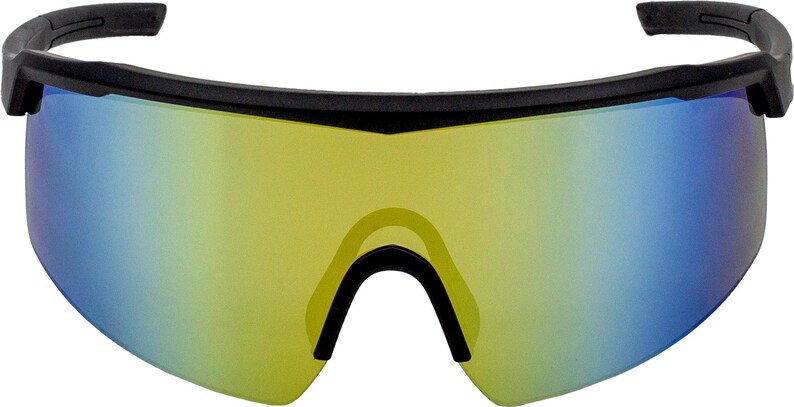 E3 Optics E3-A4 gold mirror polarized lens, matte black frame sunglasses - polarized performance eyewear for fishing, hiking, and outdoor sports