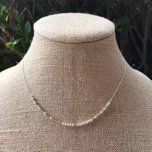 Sterling Silber & Gold Filled Beads Morse Code CUSTOM / CHOICE of WORD (S) Halskette - ideal für Layering