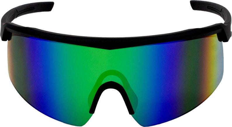 E3 Optics E3-A3 green mirror polarized lens, matte black frame sunglasses - polarized performance eyewear for fishing, hiking, and outdoor sports