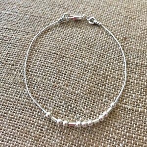 Sterling Silver Morse Code Custom Bracelet / Personalize with Choice of Word(s)