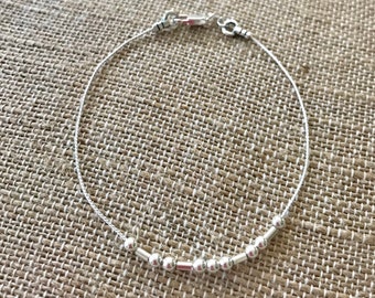 Sterling Silver Morse Code Custom Bracelet / Personalize with Choice of Word(s)