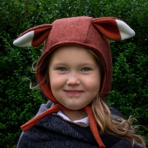 Kinder Winter Wollmütze, Fuchs Mütze Mütze Kinder, Kinder Wolle Winter Mütze, Ethische Kinderkleidung, Geschenke für Kinder, Fuchs Ohren