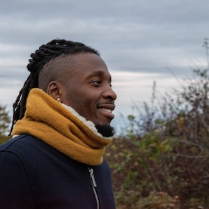 Snood for adults, Neckwarmer, Yellow scarf, Wool neckwarmer for woman man, Snood for man woman, Gaither, Cowl scarf, Yellow wool scarf