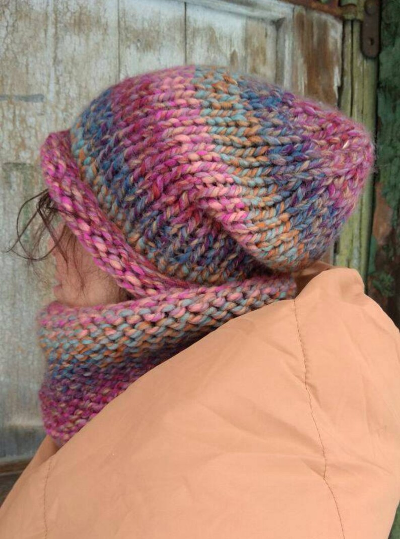 Oversize Slouchy Hat and Wool Chunky Snood