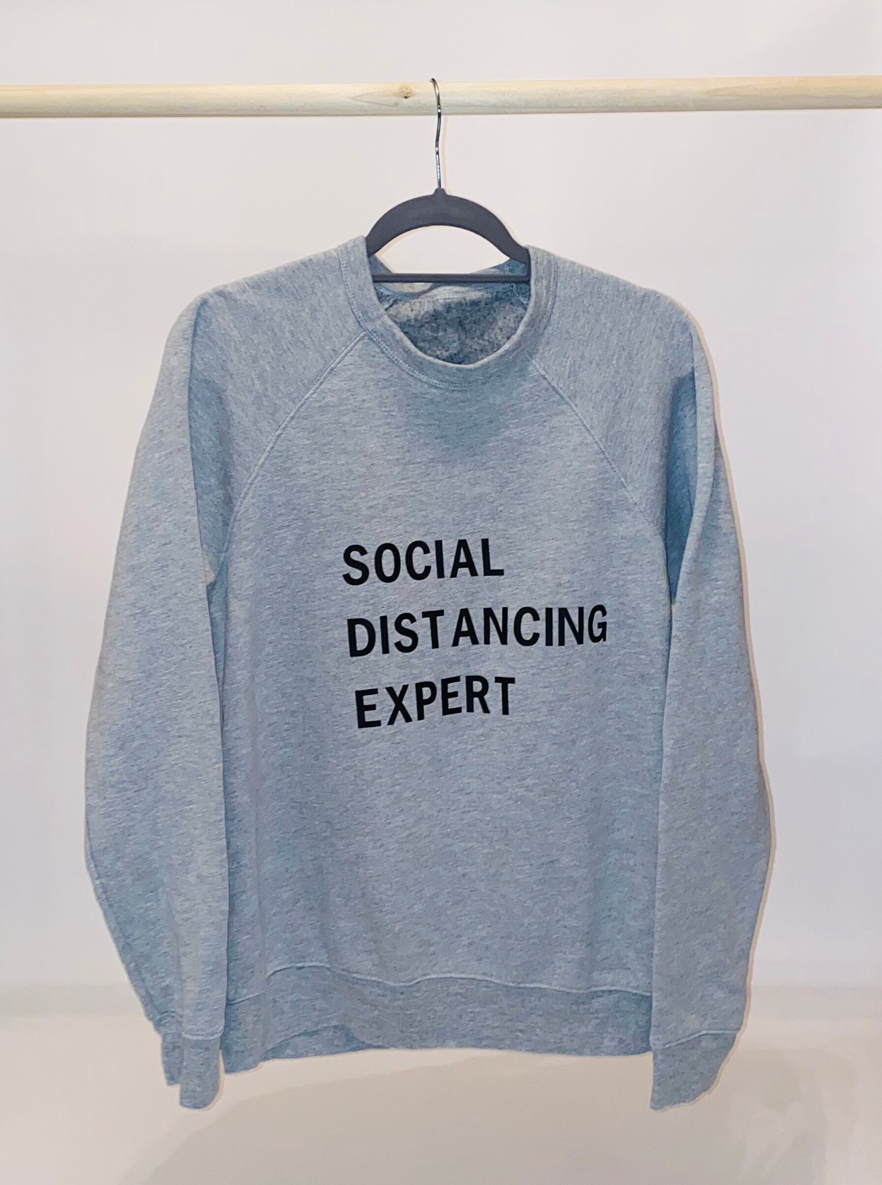 Social Distancing Expert womens sweatshirt gray | Etsy