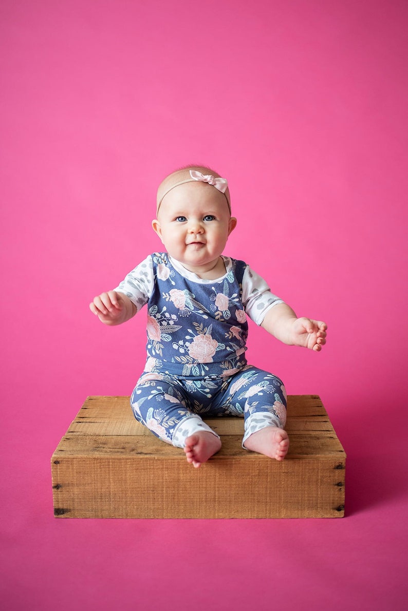 Girl Jumper Baby Jumper Kenzer Jumper Blue Floral Mix-match Jumper