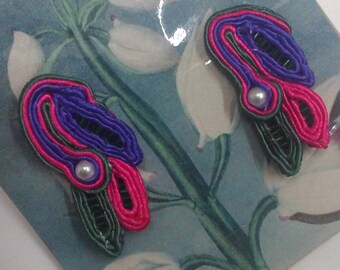 Soutache Earrings "Orchidea"
