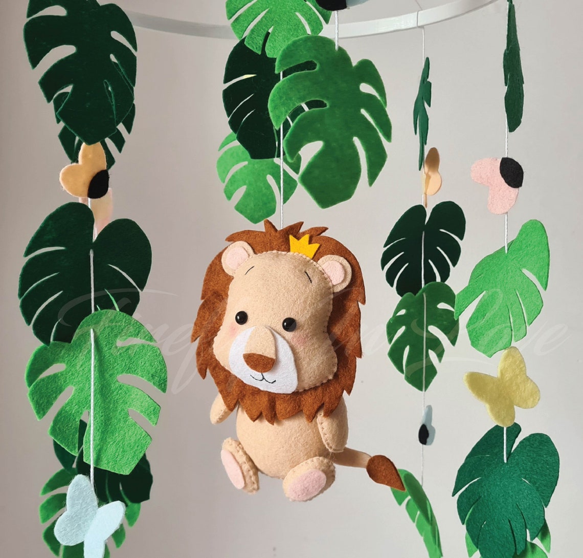 Safari Animals Baby Mobile Baby Mobile Jungle Lion Etsy