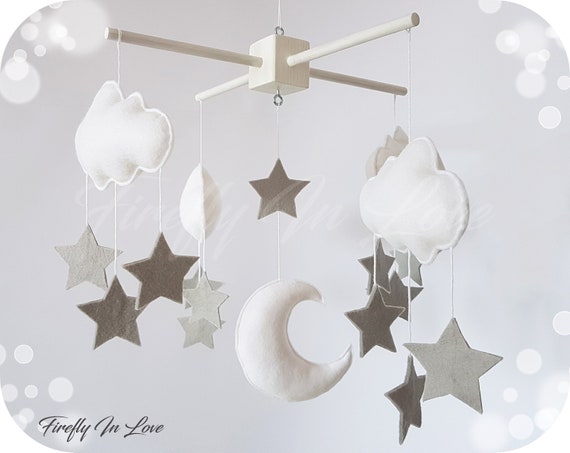 Ready To Ship Sterne Und Wolken Baby Mobile Mond Und Sterne Etsy