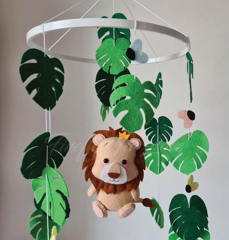 Safari Animals Baby Mobile Baby Mobile Jungle Lion Etsy