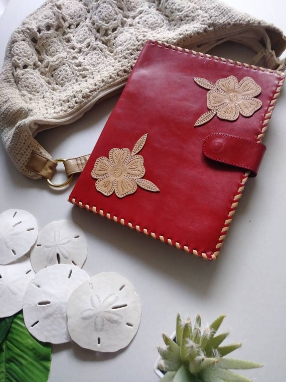 RED FLOWERS Leather Folder Organizer. Genuine Leather Hand - Etsy RED FLOWERS Leather Folder Organizer. Genuine Leather Hand Tooled.Case for Tablet,Ipad and Tools for Ministries and More. Red & Beige Color. - 웹