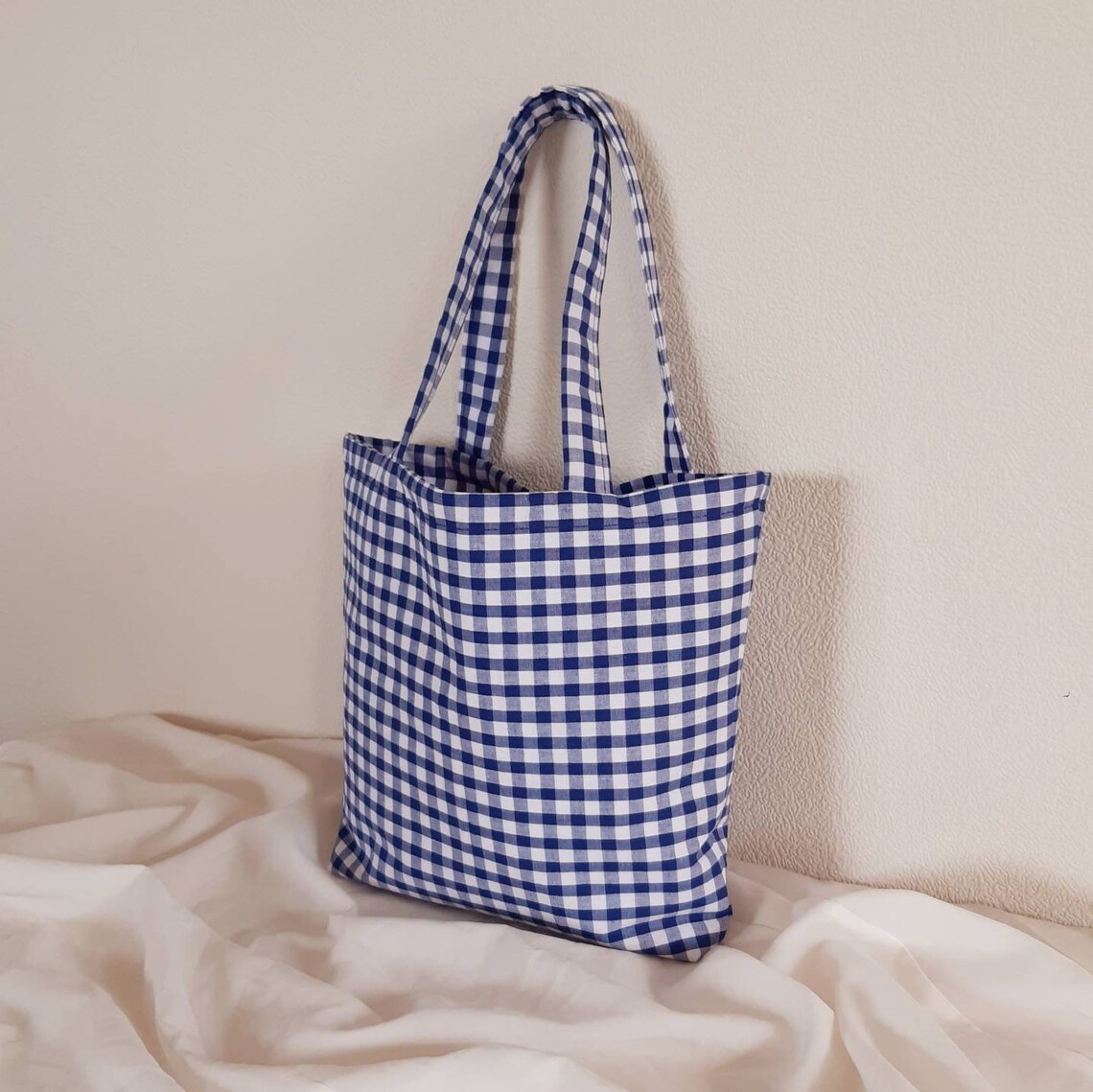 zara gingham tote bag