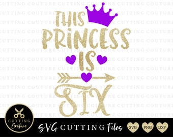 Download 6th Birthday SVG Sixth Birthday SVG 6th Birthday Girl SVG ...