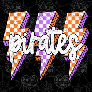 Halloween Pirates Png, Lightning Checkered Pirates Png, Retro Halloween Png, Pirates Mascot Png, Pirates Halloween Shirt Png #202