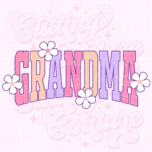 Grandma Png, Flower Grandma Png, Daisy Grandma Png, Summer Png, DTG, DTF, Grandma Sublimation Design, Grandma Shirt Png, Retro Png #112