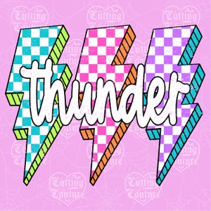 Thunder png, geruit png, retro Thunder-sublimatie, wedstrijddag png, dondershirt, dondermascotte png, neondonder png, DTF, DTG #371
