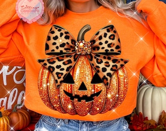 Leopardo Coquette Lazo Calabaza PNG, Otoño PNG, Halloween PNG, Acción de Gracias PNG, Diseño Imprimible, Descarga Digital, DTF, DTG