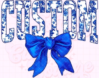 Custom Varsity Png, Blue Toile Png, Custom Png, Personalized Png, Custom Chinoiserie Png, Custom Shirt Design, Same Day Delivery