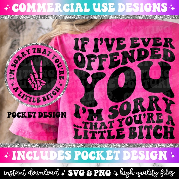 If I've Ever Offended You I'm Sorry That You're A Little Bitch Png, Sarcasm Png, Sarcasm Svg, Snarky Png, Snarky Svg, Funny Png #186