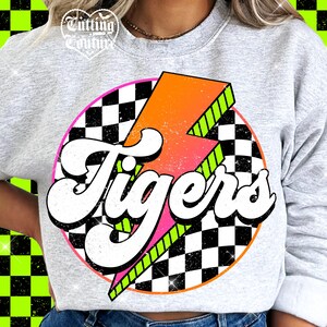 Tigres (Png), Cuadros (Png), Sublimación de Tigres Retro, Día del Juego (Png), Camiseta de los Tigres, Mascota de los Tigres (Png), Tigres Neón (Png), DTF, DTG #415