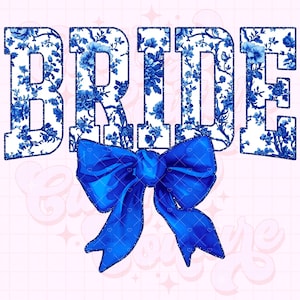 Bruid png, blauwe toile png, bloemen png, chinoiserie png, DTG, DTF, bruidsublimatieontwerp, vrijgezellenfeest png, chinoiseriebruid png #1