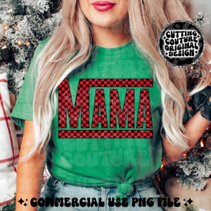 Christmas Mama Png, Retro Checkered Mama Png, Christmas Mama Shirt Design, Mama Christmas Sublimation Design, Retro Christmas Png #7
