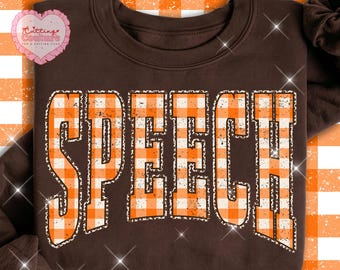 Fall Gingham Leopard Speech Png, Fall Png, Thanksgiving Png, Leopard Png, Fall SLP Png, Fall SLPA Png, Printable Design, Digital Download