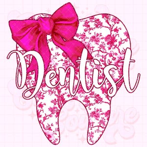 Dentysta Png, Różowy Toile Png, Dentysta Toile Png, Chinoiserie Png, Kokietka Png, Kwiatowy Png, Projekt Sublimacji Dentysty, Ząb Png #23