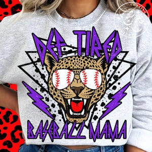 Baseball Mama Png, Design par sublimation Baseball Mama, Baseball Mama violet, Png Baseball Mama Shirt, Baseball Game Day Png #175