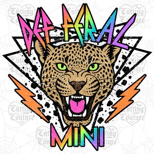 Def Feral Mini Png, Trendy Mini Png, Mini Sublimation Design, Leopard Mini Png, Mini Shirt Png, Mini DTF, Mini DTG, Retro Mini Png #28