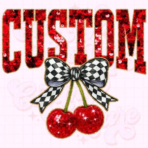 Aangepaste pailletten png, rode pailletten png, aangepaste png, gepersonaliseerde png, preppy png, coquette png, aangepast shirtontwerp, levering op dezelfde dag