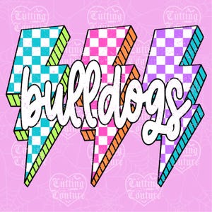 Bulldogs png, geruite png, retro bulldogs-sublimatie, wedstrijddag png, bulldogshirt, bulldogs-mascotte png, neonbuldoggen png, DTF, DTG #329