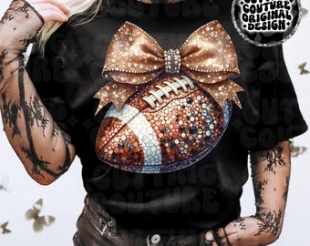Coquette Football Png, Football Sublimation, Coquette Bow Png, Football Game Day Png, Football Season Png, Football Shirt Design Png #26