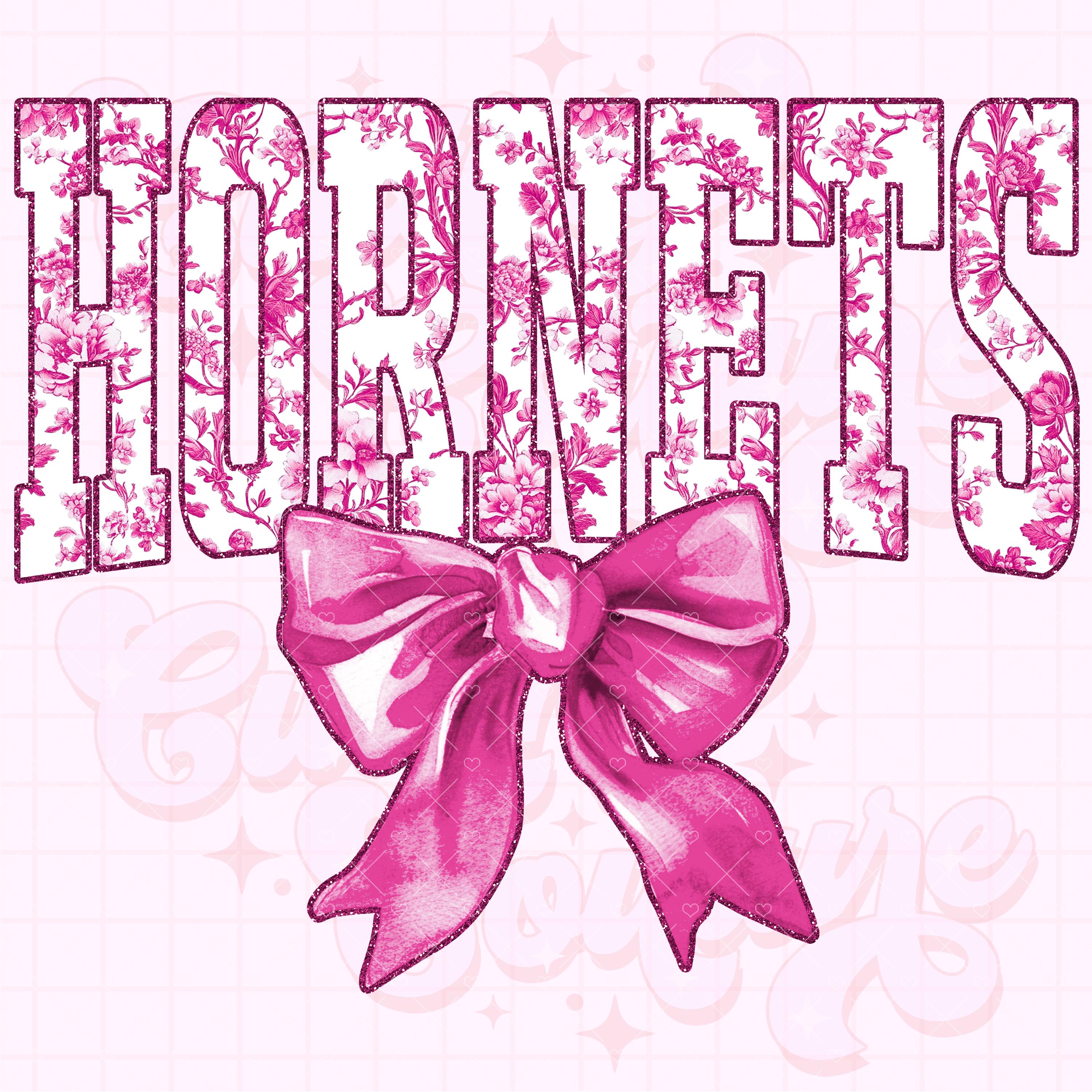 Hornets Png, Pink Toile Png, Hornets Sublimation, Game Day Png, Hornets Shirt Png, DTF, DTG, Hornets Mascot Png, Pink Hornets Png #31
