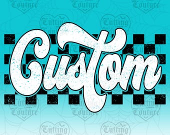Custom Retro Checkered PNG, Custom Checkered Png, Personalized Png, Customized Checkered Png, Custom Shirt Design, Same Day Delivery