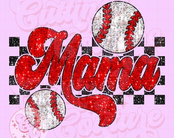 Sequin Baseball Mama Png, Sparkly Baseball Mama Png, Sequin Baseball Png, Glitter Baseball Png, Baseball Season Png, Game Day Png #63