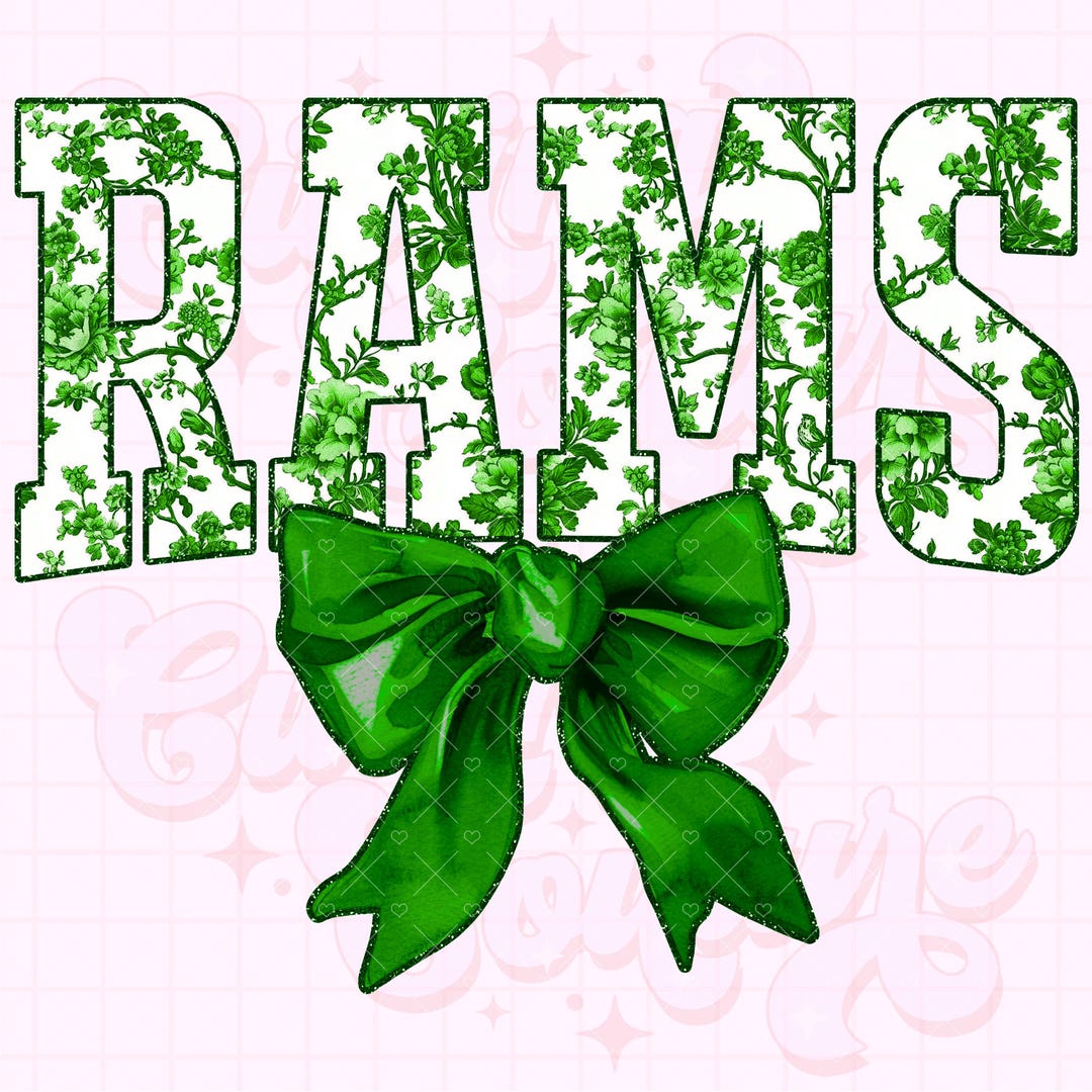 Rams Png, Green Toile Png, Rams Sublimation, Game Day Png, Rams Shirt ...