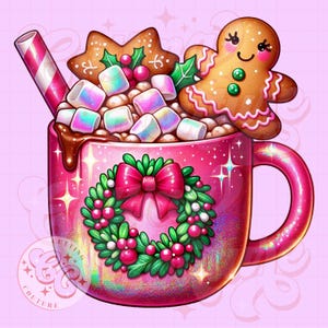 Christmas Png, Christmas Mug Png, Hot Cocoa Png, Gingerbread Png, Christmas Sublimation Design, Christmas Shirt Design #81