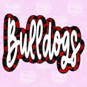 Bulldogs Png, Red Leopard Png, Bulldogs Sublimation, Game Day Png, Bulldogs Shirt Png, DTF, DTG, Bulldogs Mascot Png, Red Bulldogs Png #665