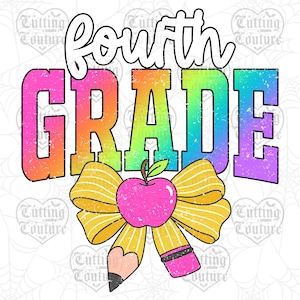 Fourth Grade Png, Back To School Png, Girl&#39;s 4th Grade Shirt Png Design, Retro Png, First Day Of School Png, Grunge Png, 4th Grade Png #102