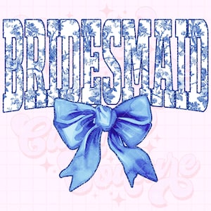 Bruidsmeisje png, blauwe toile png, bloemen png, chinoiserie png, DTG, DTF, bruidsmeisje sublimatie, vrijgezellenfeest png, chinoiserie bruidsmeisje #2