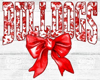 Bulldogs Png, Red Toile Png, Bulldogs Sublimation, Game Day Png, Bulldogs Shirt Png, DTF, DTG, Bulldogs Mascot Png, Red Bulldogs Png #1
