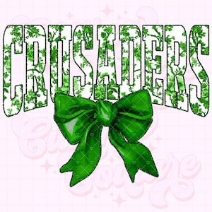 Crusaders Png, Green Toile Png, Crusaders Sublimation, Crusaders Shirt Png, DTF, DTG, Crusaders Mascot Png, Green Crusaders Png #34